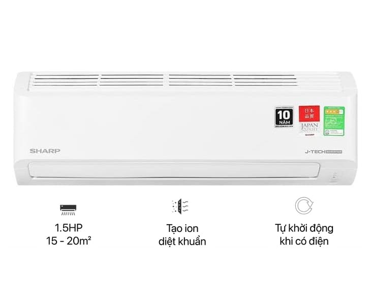 Máy lạnh Sharp Inverter 1.5 HP AH-XP13DSW
