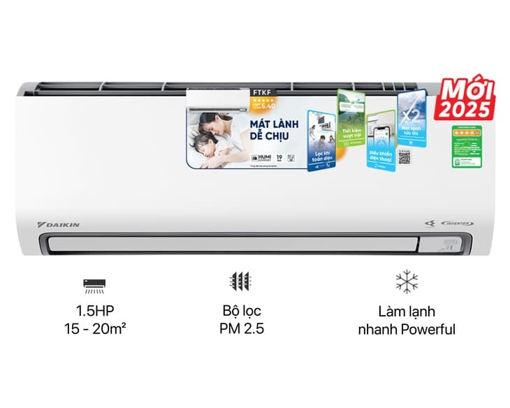 Máy lạnh Daikin Inverter 1.5 HP FTKB35ZVMV