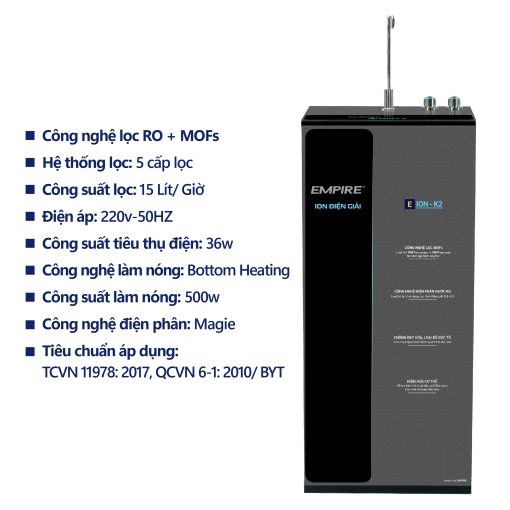Máy lọc nước điện giải Empire ION – K2