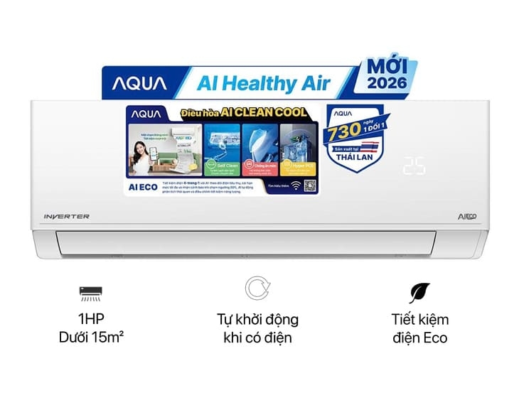 Máy lạnh AQUA Inverter 1 HP AQA-RV10QA5