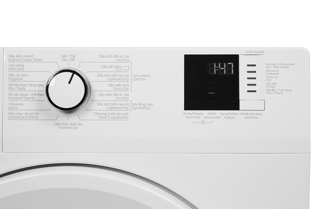 Máy sấy quần áo Beko 8 kg DU8133GA0W (Sấy ngưng tụ)