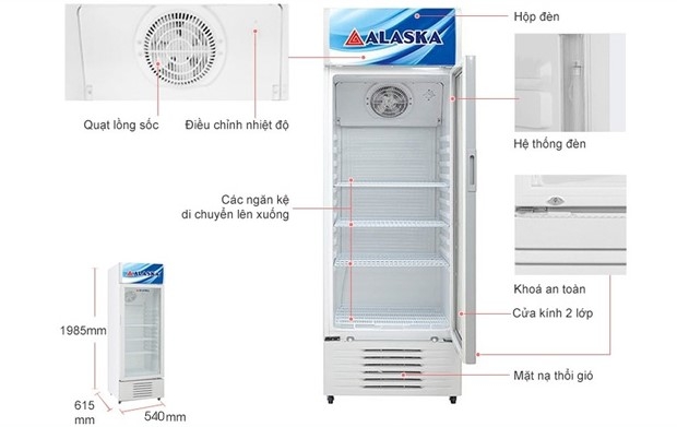 Tủ mát Alaska 300 lít LC-533H