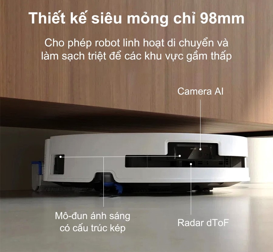 Robot hút bụi lau nhà Ecovacs T80 Omni