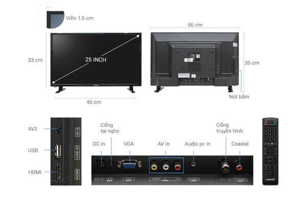 Tivi Led Asanzo 25 inch 25S200T2