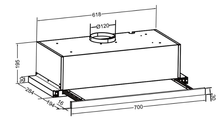 Máy hút mùi âm tủ Eurosun EH-70AF85S