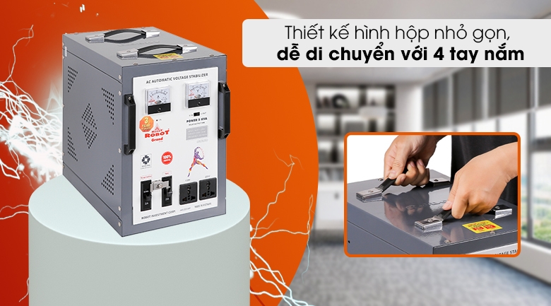 Ổn áp Robot 1 pha 5KVA 140 RENO