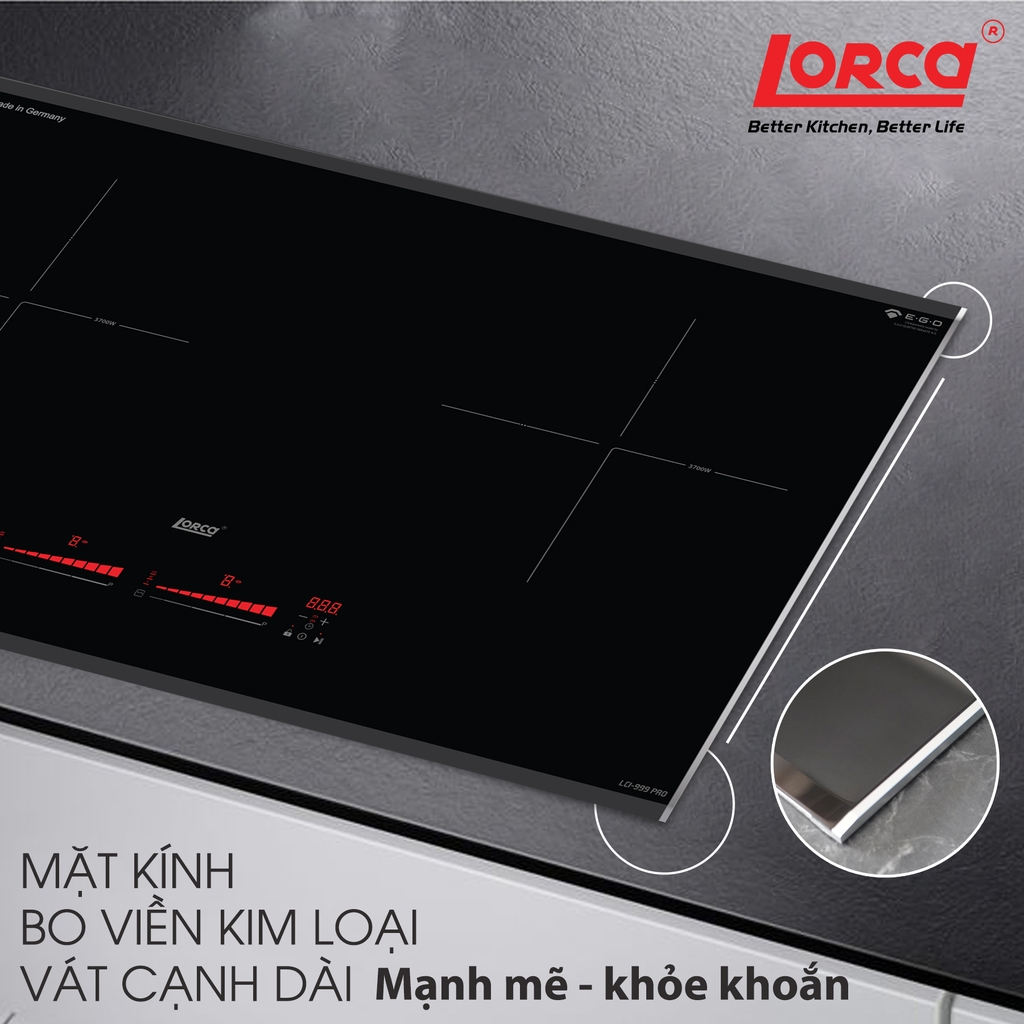 BẾP ĐIỆN TỪ ĐÔI LORCA LCI 999 PRO
