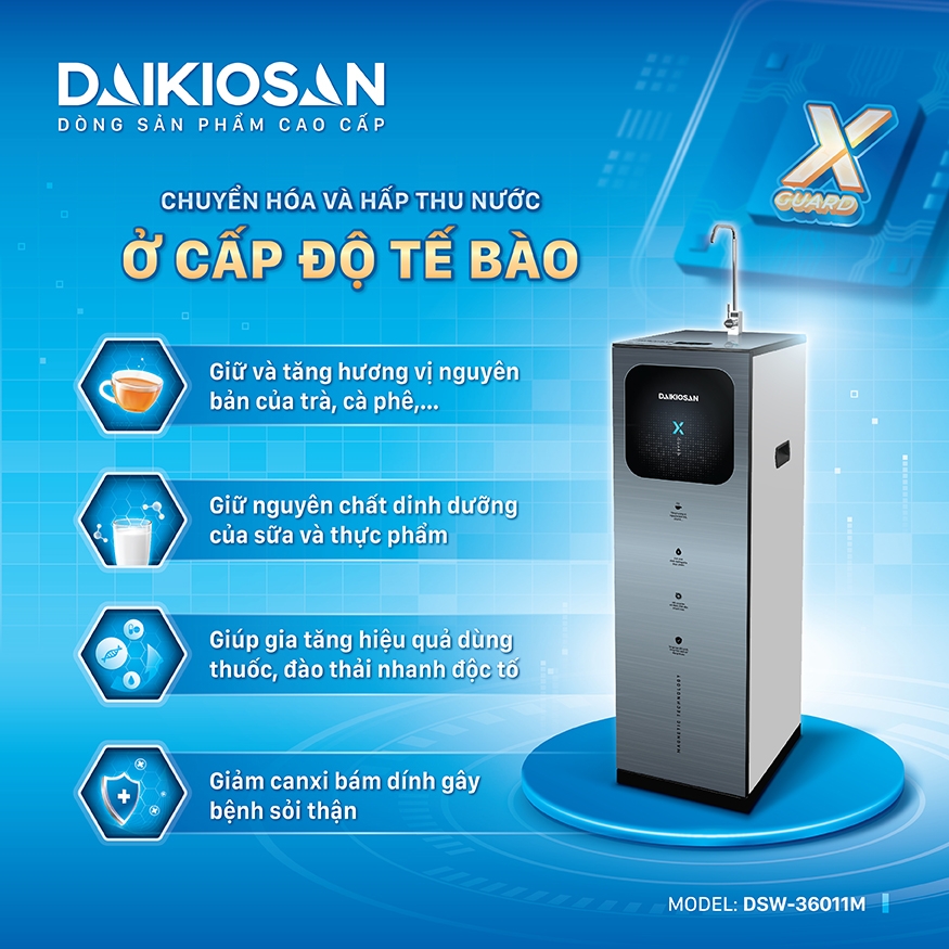 Máy lọc nước Daikiosan X-Guard Từ trường 11Cấp DSW-36011M