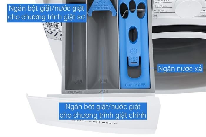 Máy giặt sấy Electrolux 9/6 kg EWW9024P3WC