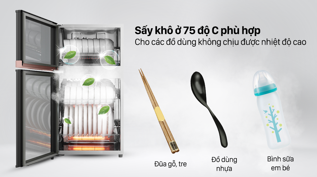 Tủ sấy chén Tiệt trùng Midea MXV-ZLP80XC65-R