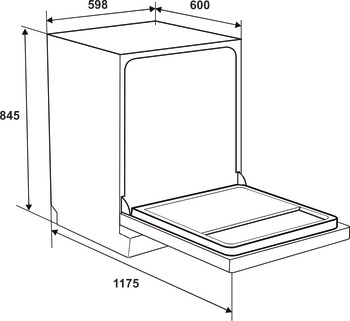Máy rửa chén độc lập Hafele 14 bộ HDW-F602TS