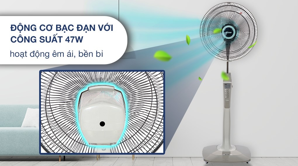 Quạt đứng Mitsubishi Electric 3 cánh LV16-RA SF-GY (47W)