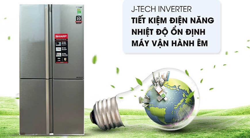Tủ lạnh Sharp Inverter 525 lít SJ-FX610V-SL Mới 2025