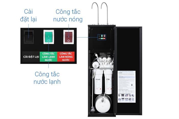 Máy lọc nước RO nóng nguội lạnh Hydrogen 10 lõi Toshiba TWP-WA2SVN(K)