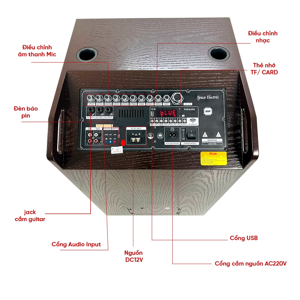 Loa di động 4 tấc đơn KOZIO KH-1510Q