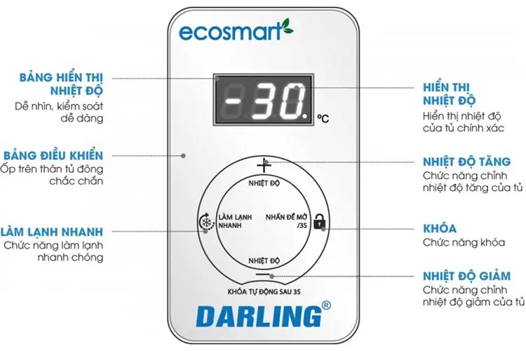 Tủ Đông Mát 2 Ngăn Smart Darling DMF-3699WS-2