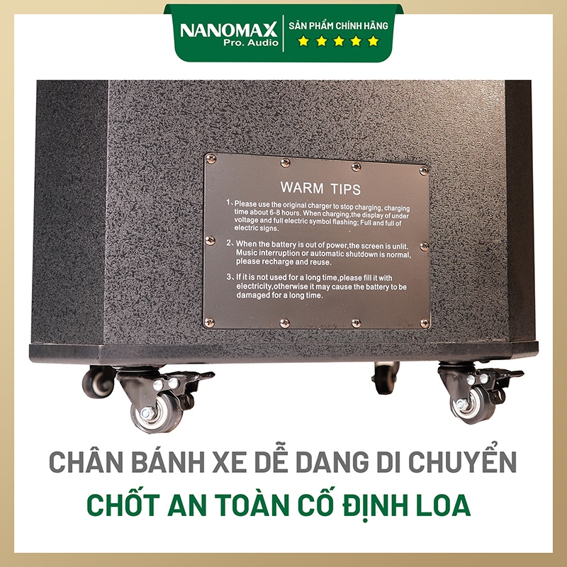 Loa kéo Nanomax SK-1801 (Bass 50cm/ 950W/ Karaoke/ Bluetooth)
