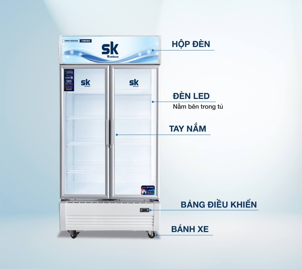 Tủ mát (SK) Sumikura 1050L 2 cánh - SKSC-1050HW2