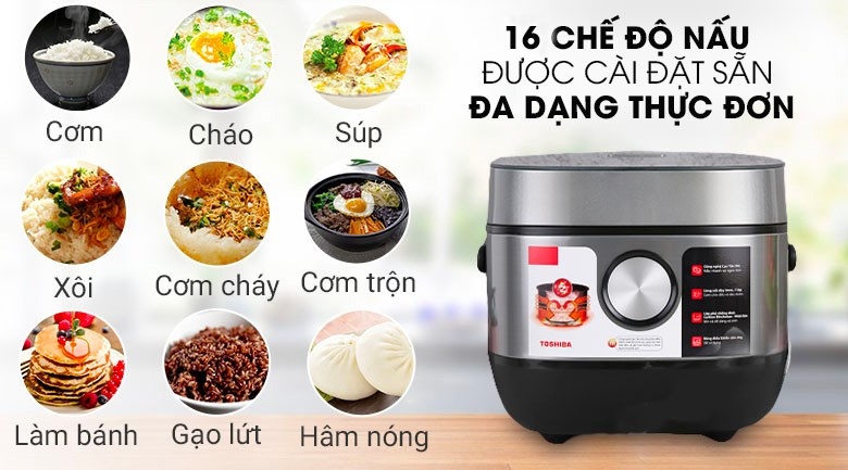 Nồi cơm cao tần Toshiba 1.8 lít RC-18IP1PV