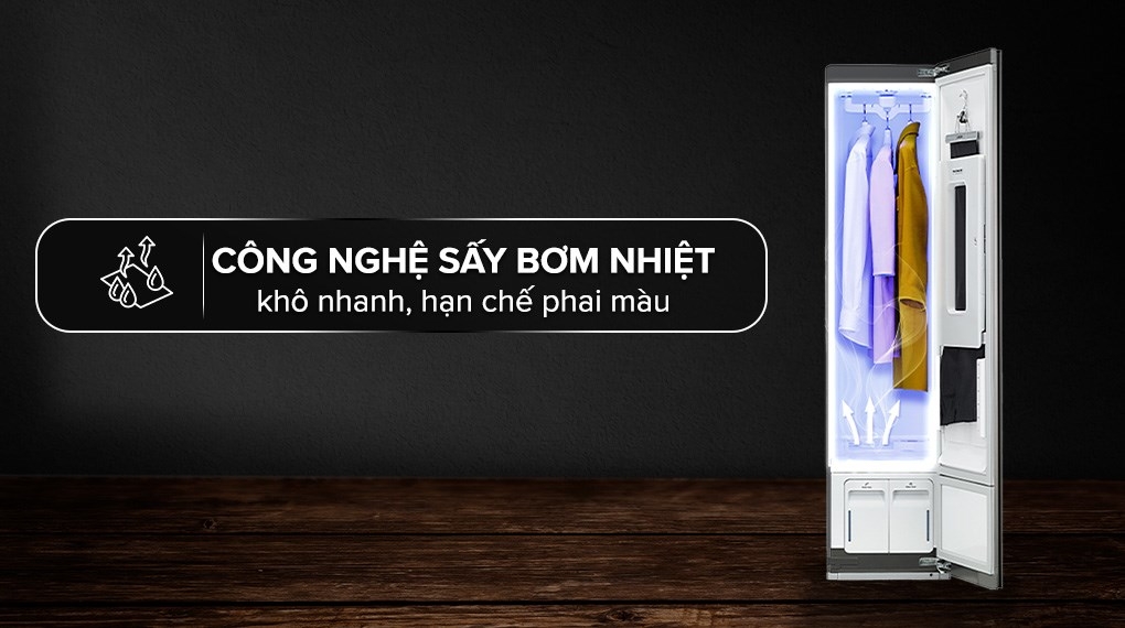 Tủ chăm sóc quần áo thông minh LG Styler Inverter 3 móc S3MFC