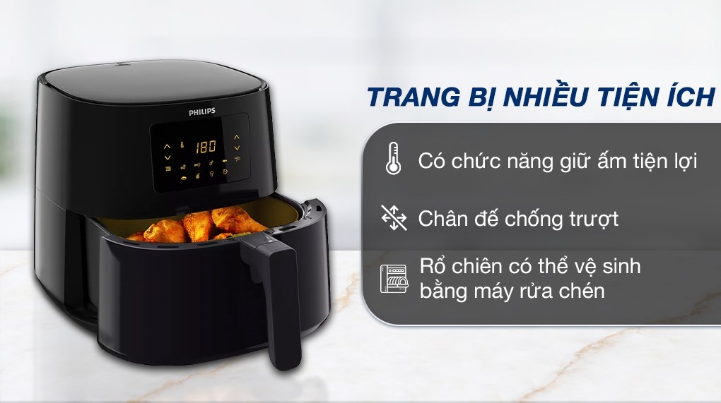 Nồi chiên không dầu Philips 6.2 lít HD9270