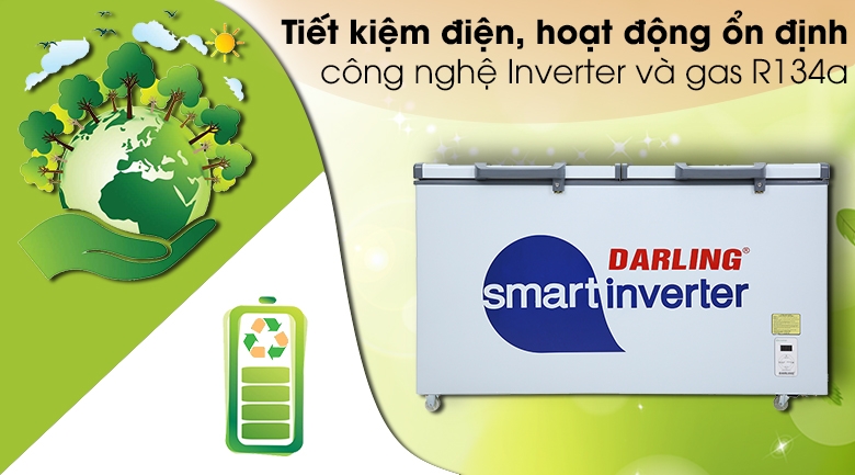 Tủ đông Darling 450 lít Inverter 1 ngăn DMF-4799ASI