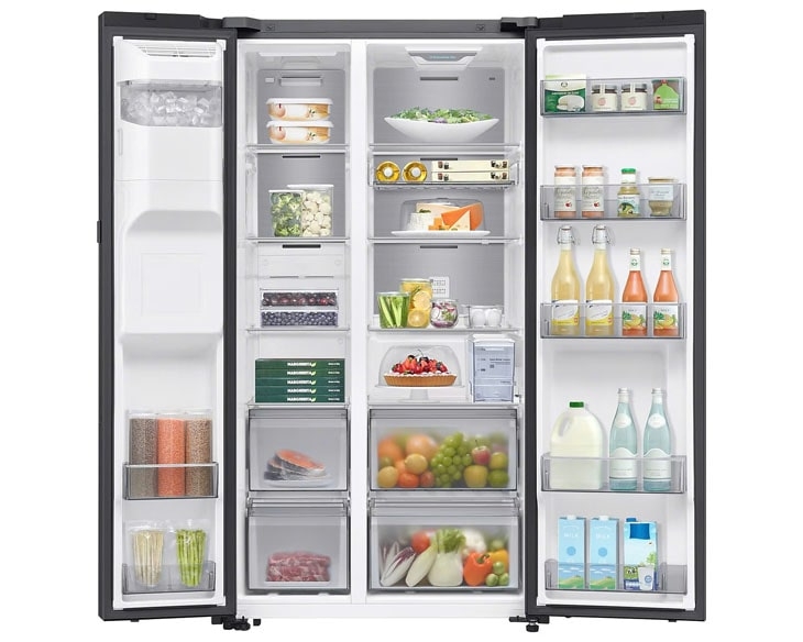 Tủ lạnh Samsung Inverter 615 lít Side By Side AI Home RS90F65D2FSV