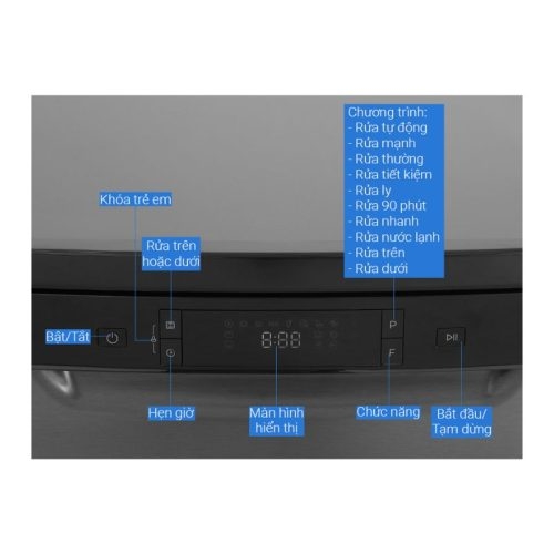 Máy rửa chén độc lập Hafele 14 bộ HDW-F602EB (538.21.360)