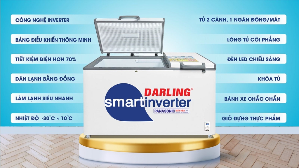 Tủ Đông Darling 1 Ngăn có chế độ làm mát Smart Inverter 770 Lít DMF-7779ASI-1