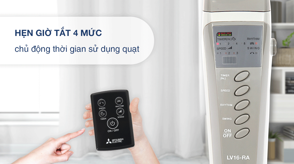 Quạt đứng Mitsubishi Electric 3 cánh LV16-RA SF-GY (47W)