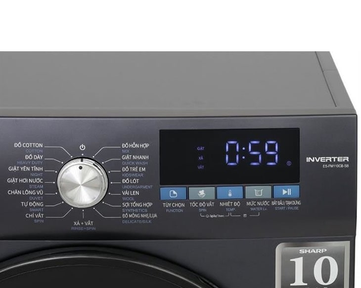 Máy giặt Sharp Inverter 9 kg ES-FM90CB-SB