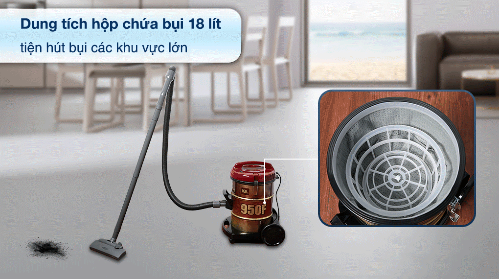 Máy hút bụi công nghiệp Hitachi CV-950F WR