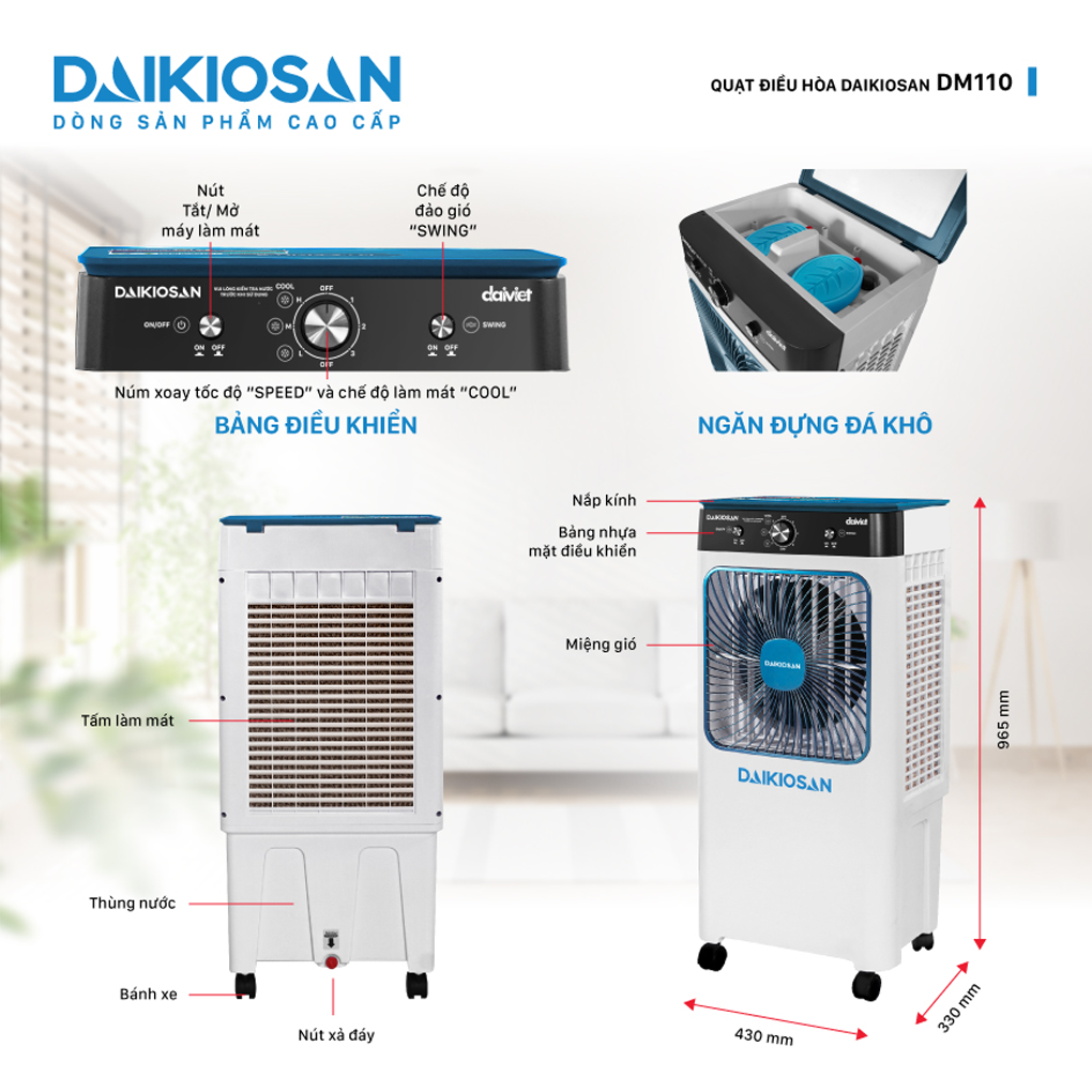 Quạt hơi nước Daikiosan DM110