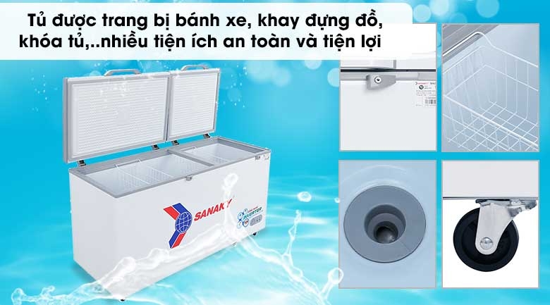Tủ đông Sanaky Inverter 530 Lít VH-6699HY3