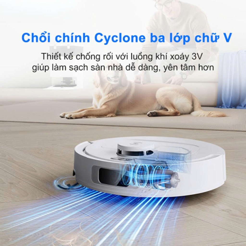Robot hút bụi lau nhà Ecovacs Deebot T30C Trắng/Đen New 2025