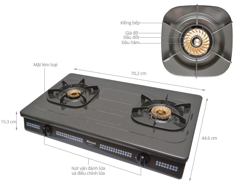 BẾP GAS RINNAI RV-377(G)N