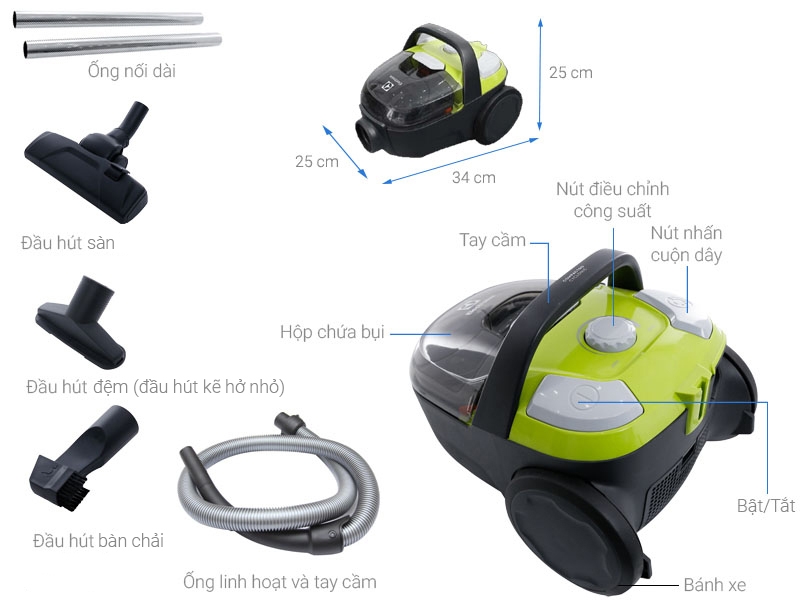 Máy Hút Bụi Electrolux Z1230 1600W