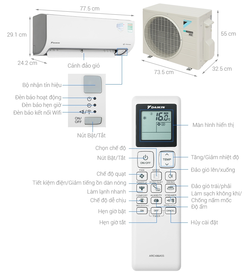 Máy lạnh Daikin Inverter 2 HP FTKF50ZVMV