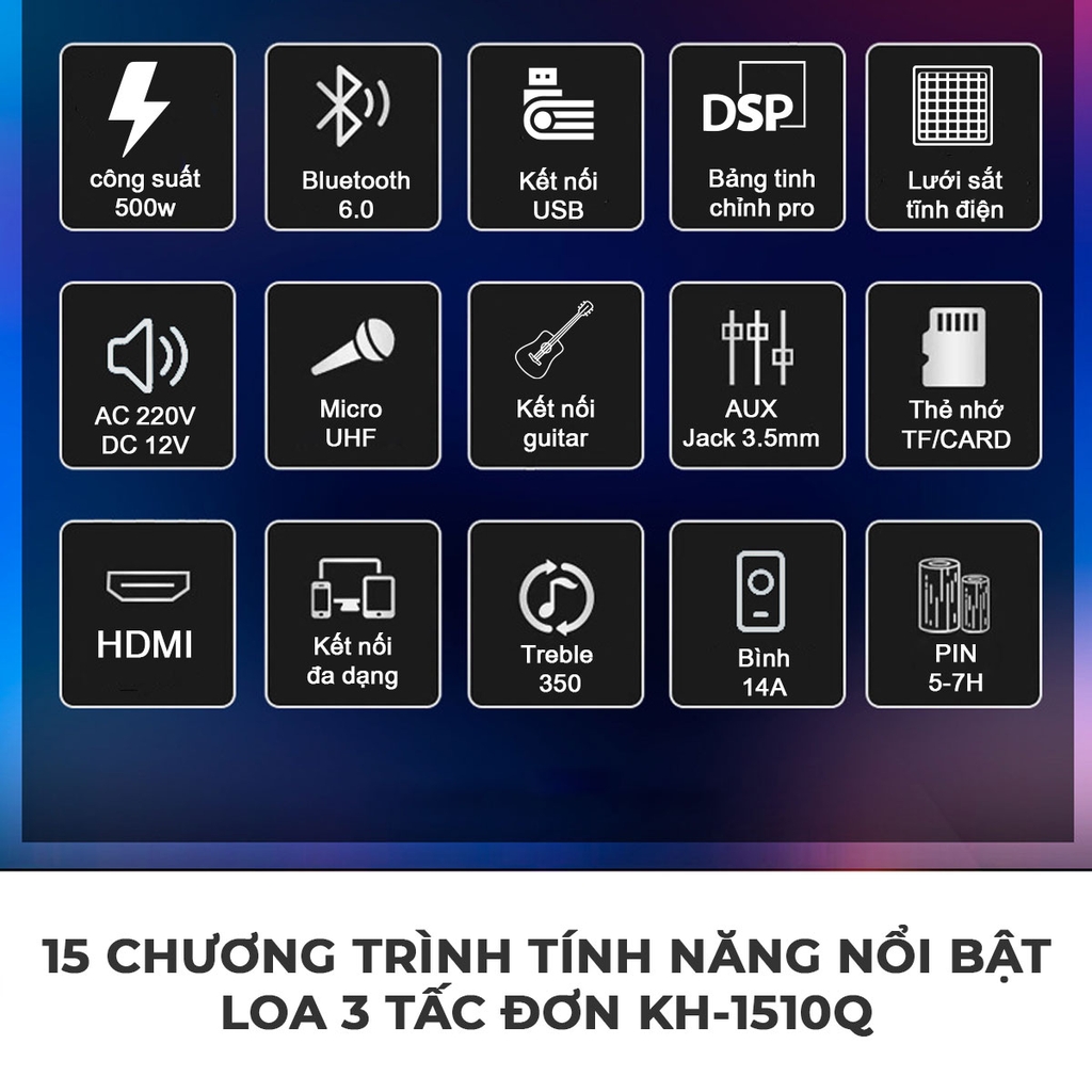 Loa di động 4 tấc đơn KOZIO KH-1510Q