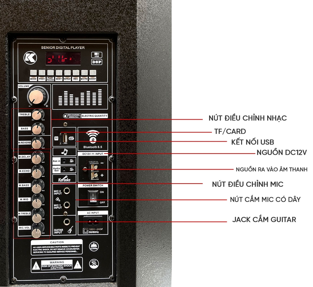 Loa di động 4 tấc đơn KOZIO KH-1509V