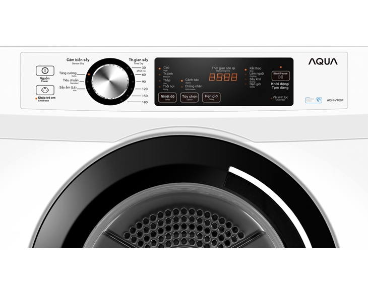 Máy sấy quần áo thông hơi Aqua 7 kg AQH-V700FW