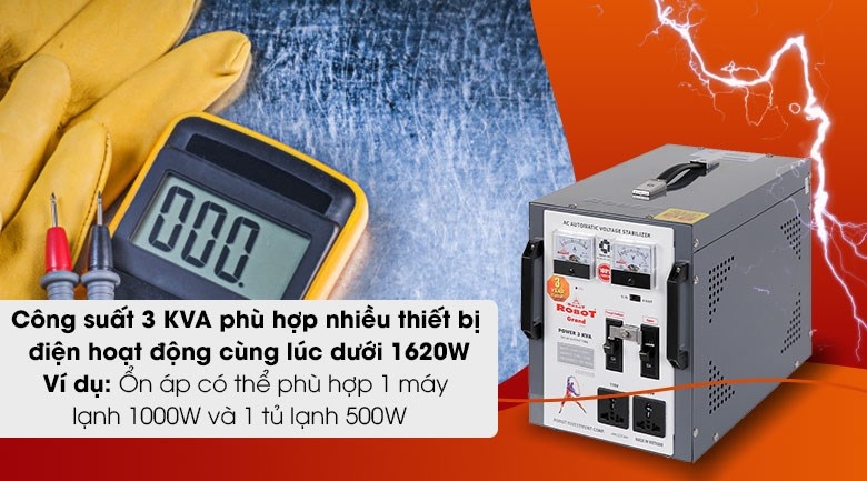 Ổn áp Robot 1 pha 3KVA 140 RENO
