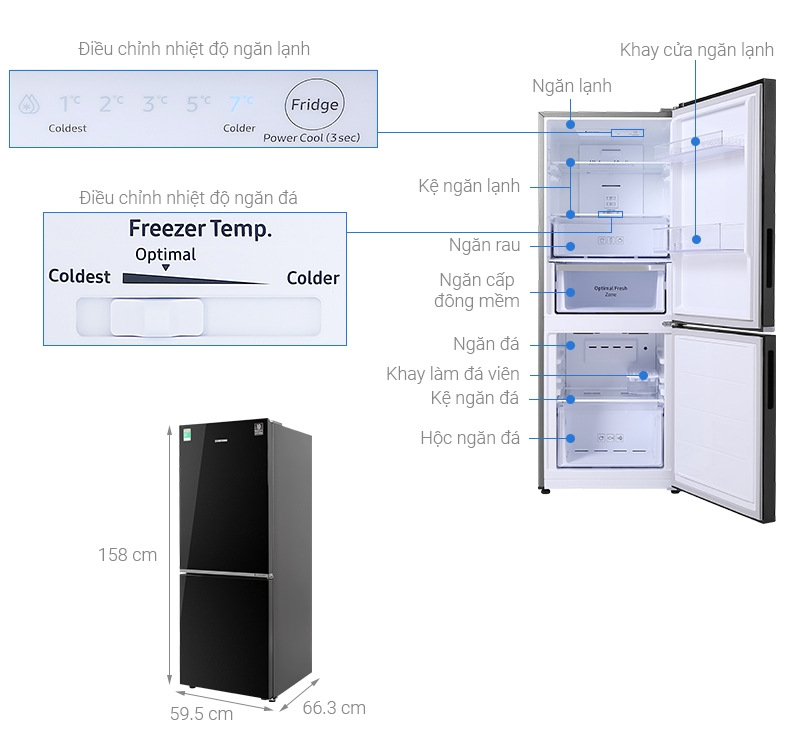 ủ lạnh Samsung Inverter 280 lít RB27N4010BU