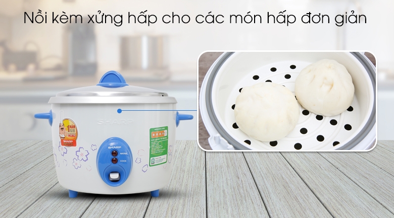Nồi cơm nắp rời Sharp 1.8 lít KSH-D19V (Màu ngẫu nhiên)