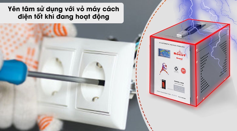 Ổn áp Robot 1 pha 2KVA 140 RENO