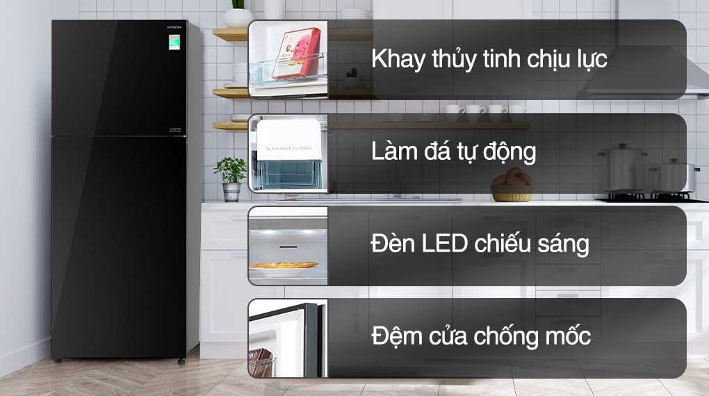 Tủ lạnh Hitachi Inverter 349 lít R-FVY480PGV0 (GBK)
