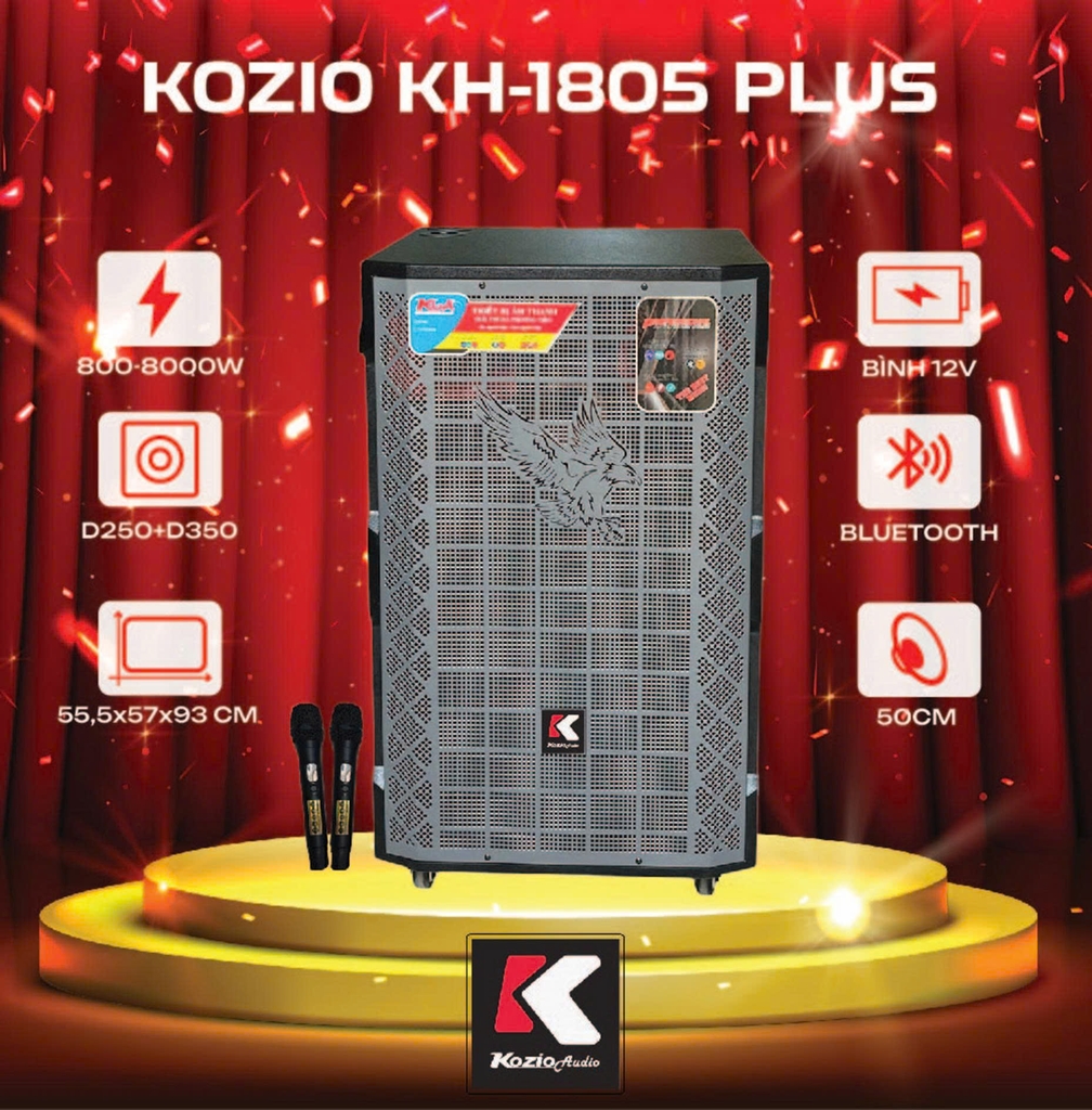 Loa di động 5 tấc đơn KOZIO KH-1805 PLUS