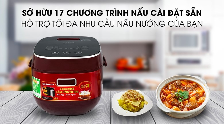 Nồi cơm cao tần Sharp KS-IH191V-RD (1.8 lít )