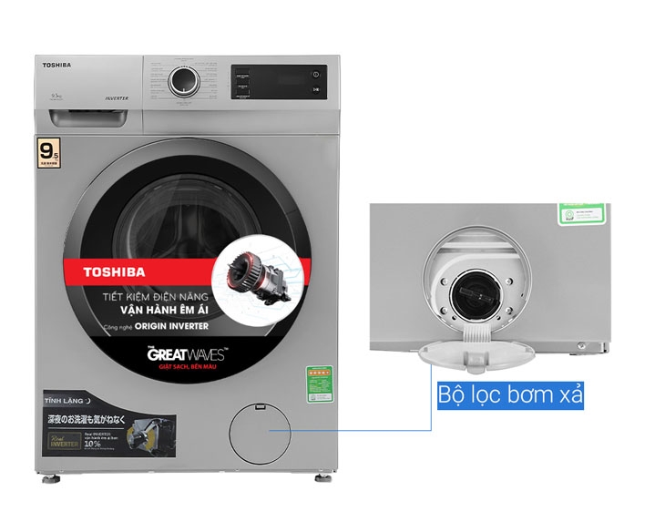 Máy giặt Toshiba Inverter 9.5 Kg TW-BK105S3V(SK)