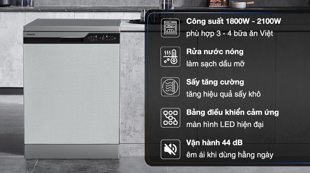 Máy rửa chén độc lập Hitachi HDF-F146VX